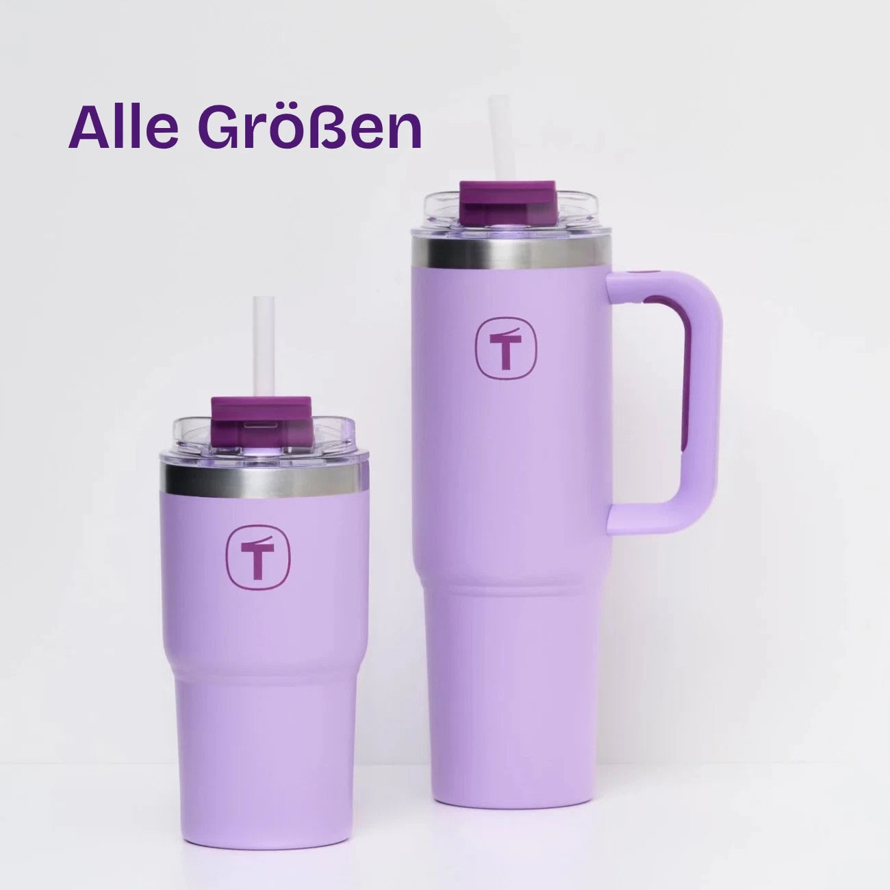 Big T Tumbler von der Marke Tupperware / in der Farbe Lila / Isolierbecher / mit Trinkhalm / Hier direkt online kaufen