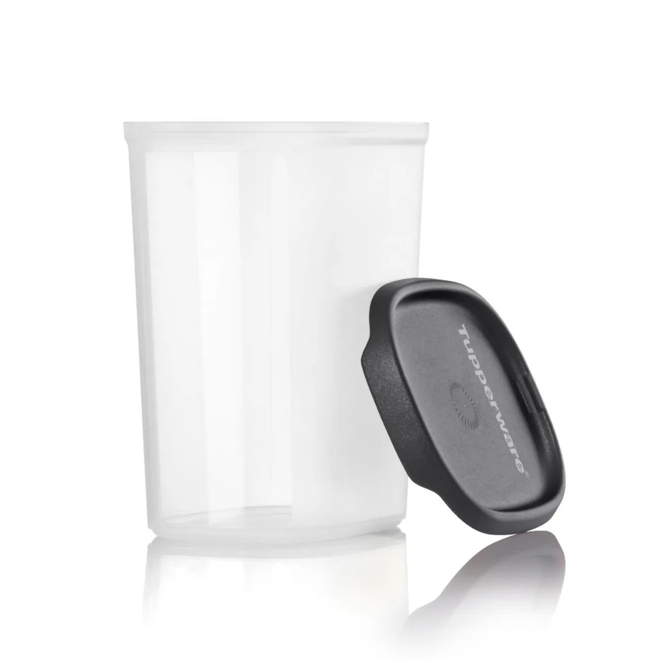 One Touch Frresh oval 1,8L von der Marke Tupperware / Deckelfarbe Schwarz / Ideal für Trockenlebensmittel / Vorratsbehälter / einfaches öffnen und schließen / modular Stapelbar / sorgt für Ordnung und Übersicht im Schrank / ineinander Stapelbar / Hier direkt online kaufen