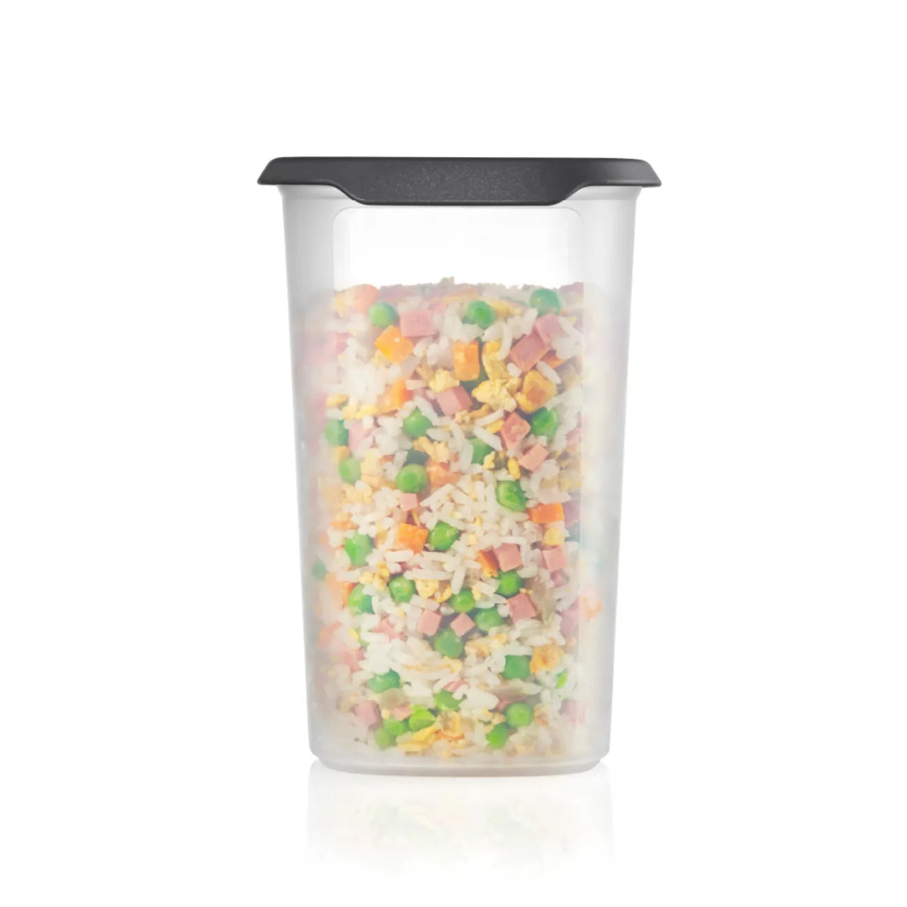 One Touch Frresh oval 1,8L von der Marke Tupperware / Deckelfarbe Schwarz / Ideal für Trockenlebensmittel / Vorratsbehälter / einfaches öffnen und schließen / modular Stapelbar / sorgt für Ordnung und Übersicht im Schrank / ineinander Stapelbar / Hier direkt online kaufen