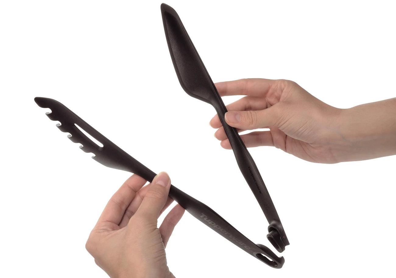 Chef-Zange Griffbereit von der Marke Tupperware / in der Farbe Schwarz / in zwei Teile Zerlegbar / Ideal zum Kochen und Servieren / Hier direkt online kaufen