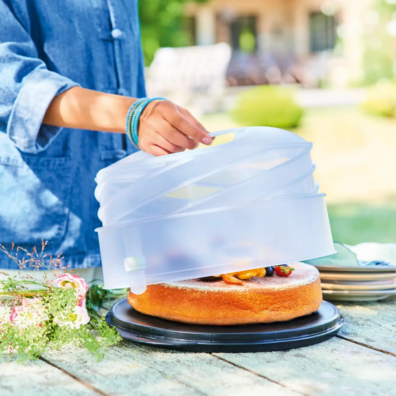 Tupperware Tortentwist Höhenverstellbarer Kuchenbehälter / Ideal zum Transportieren von Kuchen / Tortenbehälter / in 2 Höhen verfügbar / Hier direkt online kaufen