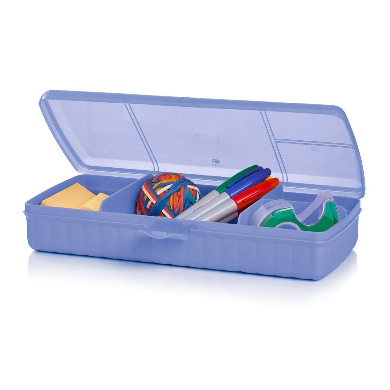 Pausen Buffet von der Marke Tupperware / in der Farbe Lila / Vier Fächer für die Perfekte Ordnung / Ideal als Lunchbox oder Snackbox für Unterwegs / Einfach zu Öffnen / Nachhaltig & Wiederverwendbar / Hier direkt online kaufen