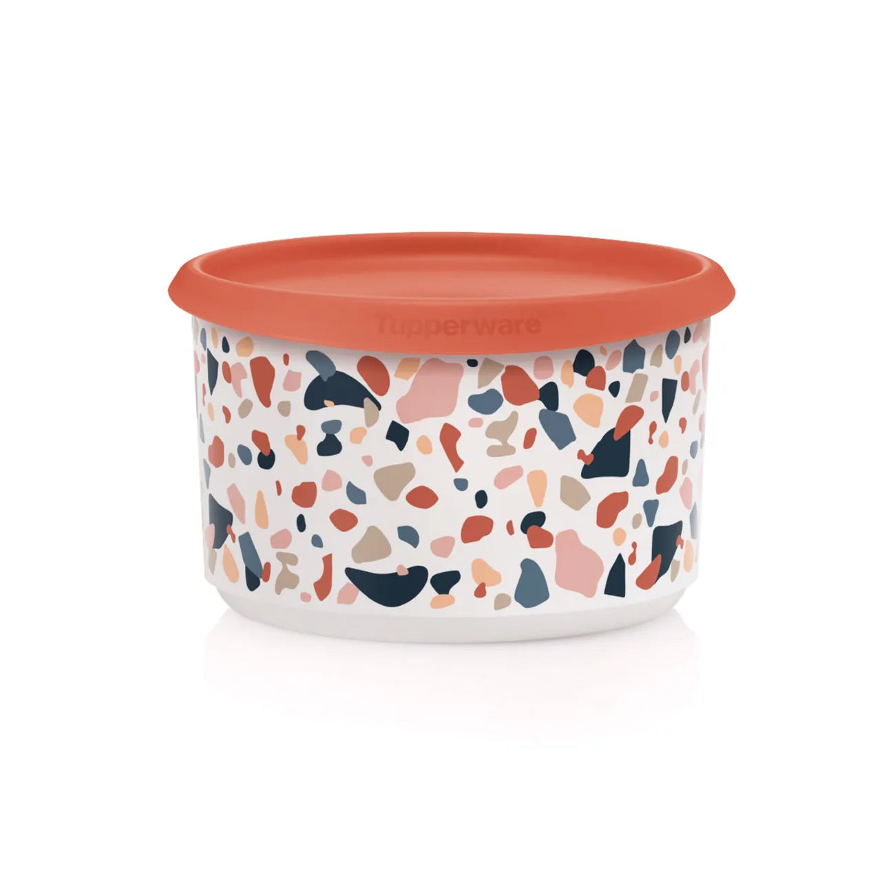 One Touch Runde 960 ml von der Marke Tupperware / Vorratsbehälter / Aufbewahrungsbehälter / stapelbar / Luft und Wasserdicht schließend / im fröhlich bunten Design / Runde Dose /  Hier direkt online kaufen 
