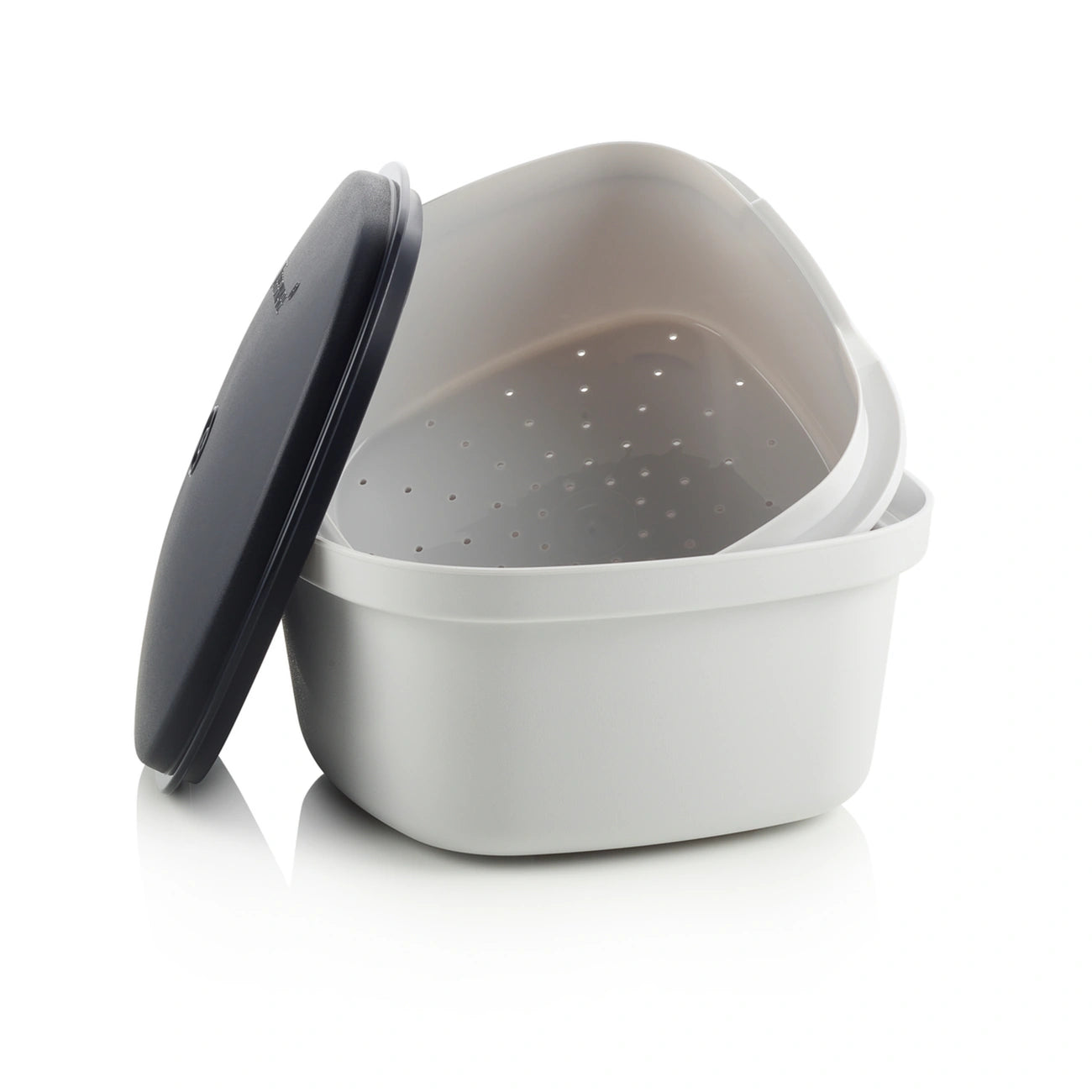 Sieb Servierer Multi Server von der Marke Tupperware / Servierschüssel mit Siebeinsatz / Perfekt zum Waschen und Abtropfen / Sieb und Servierschüssel in einem / Hier direkt online kaufen 