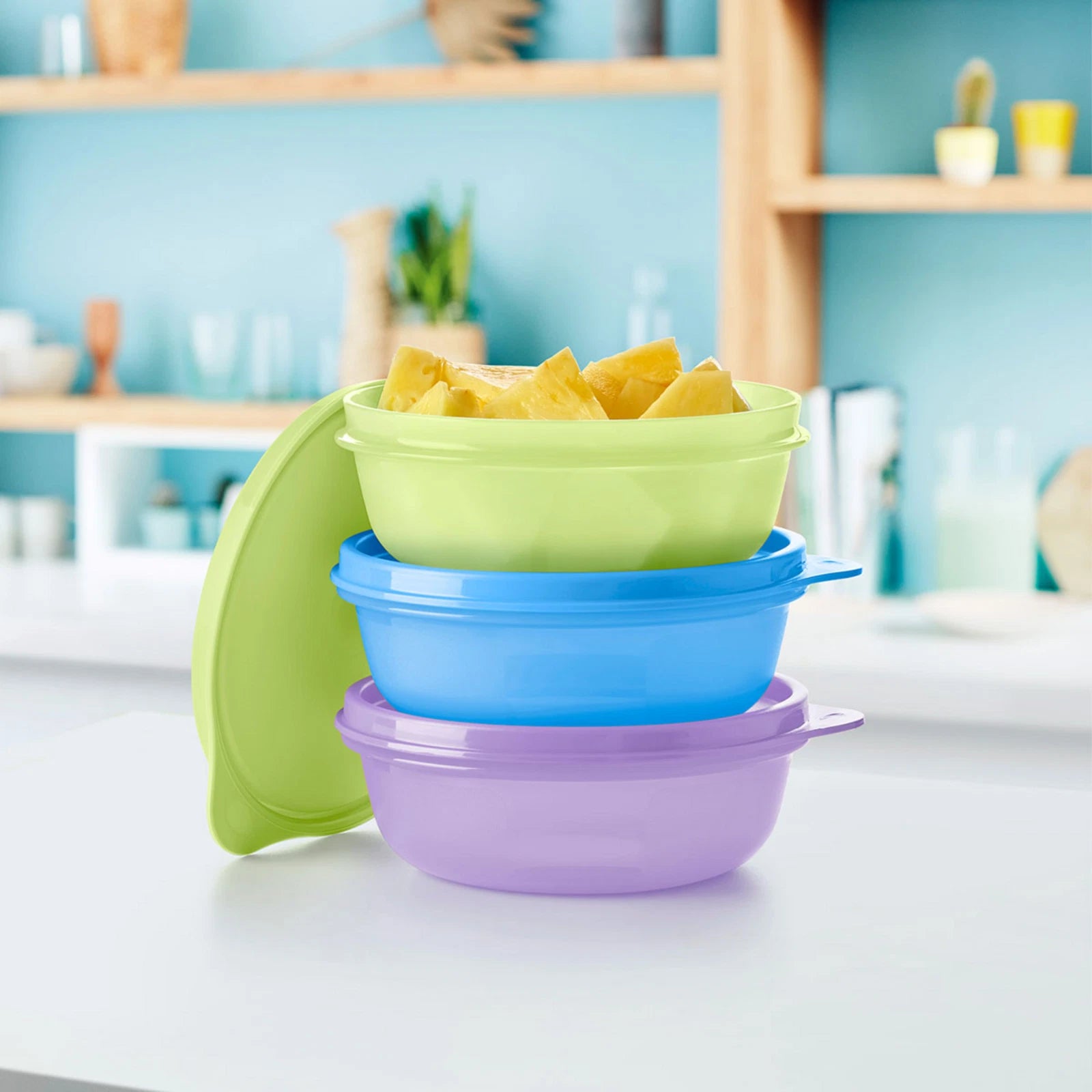 Frische Behälter 300 ml (3) Kleine Hitparade limette, flieder, blau