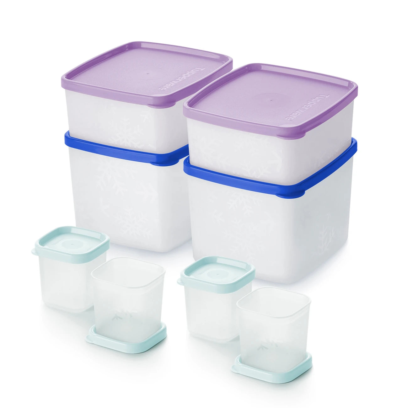 Gefrierbehälter Set Polar Stern von der Marke Tupperware / 8 Gefrierbehälter in einem Set / 3 verschiedene Größen / 4x 80ml, 2x 400ml, 2x 800ml / Hier direkt online kaufen