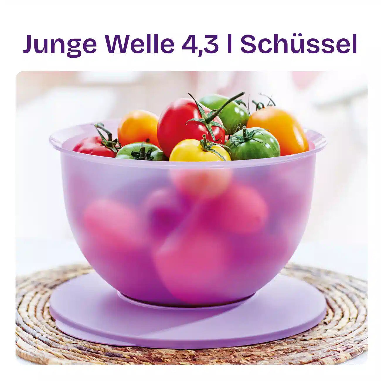 Tupperware Junge Welle Schüssel / modular Stapelbar / 4,3L Schüssel / Bunt und Farbenfroh