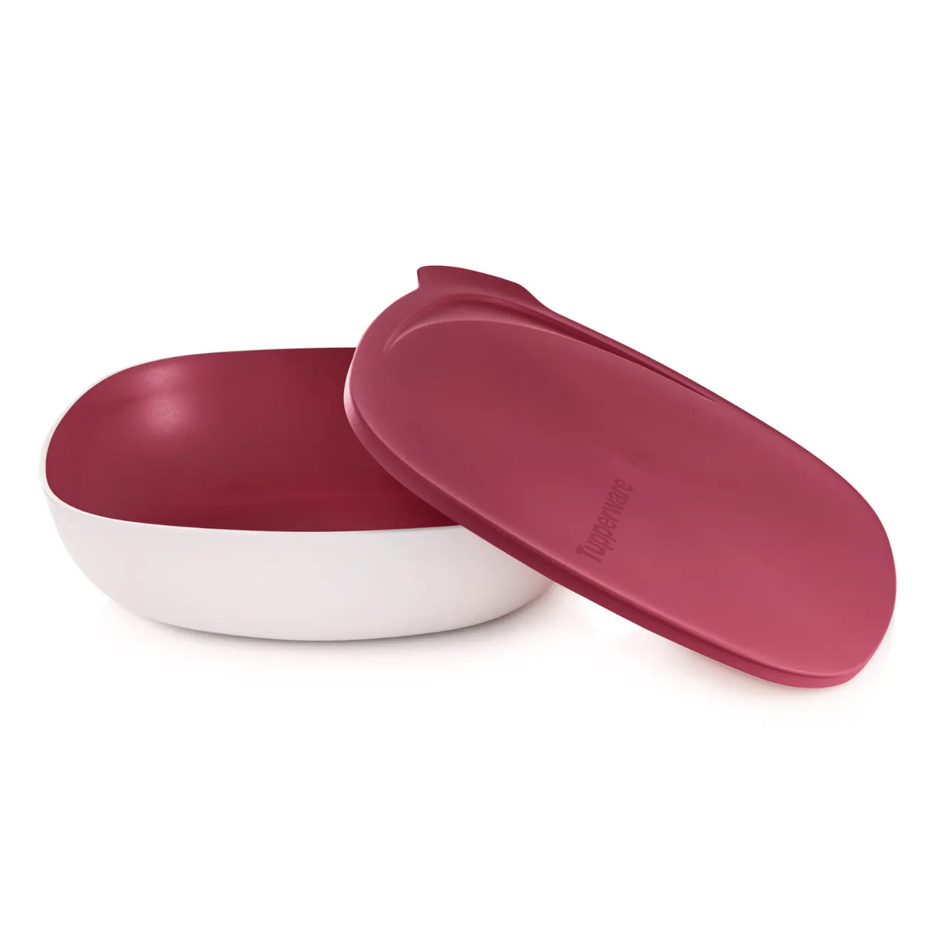 Allegra Schüssel 2,5 Liter von der Marke Tupperware / in der Farbe Rot / Servierschale mit Deckel / Ideal für Buffets, Picknick und Unterwegs / Luftdichtschließend / Modular Stapelbar / Hier direkt online kaufen 