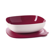 Allegra Schüssel 2,5 Liter von der Marke Tupperware / in der Farbe Rot / Servierschale mit Deckel / Ideal für Buffets, Picknick und Unterwegs / Luftdichtschließend / Modular Stapelbar / Hier direkt online kaufen 