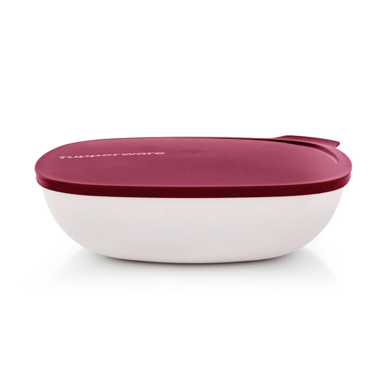 Allegra Schüssel 2,5 Liter von der Marke Tupperware / in der Farbe Rot / Servierschale mit Deckel / Ideal für Buffets, Picknick und Unterwegs / Luftdichtschließend / Modular Stapelbar / Hier direkt online kaufen 