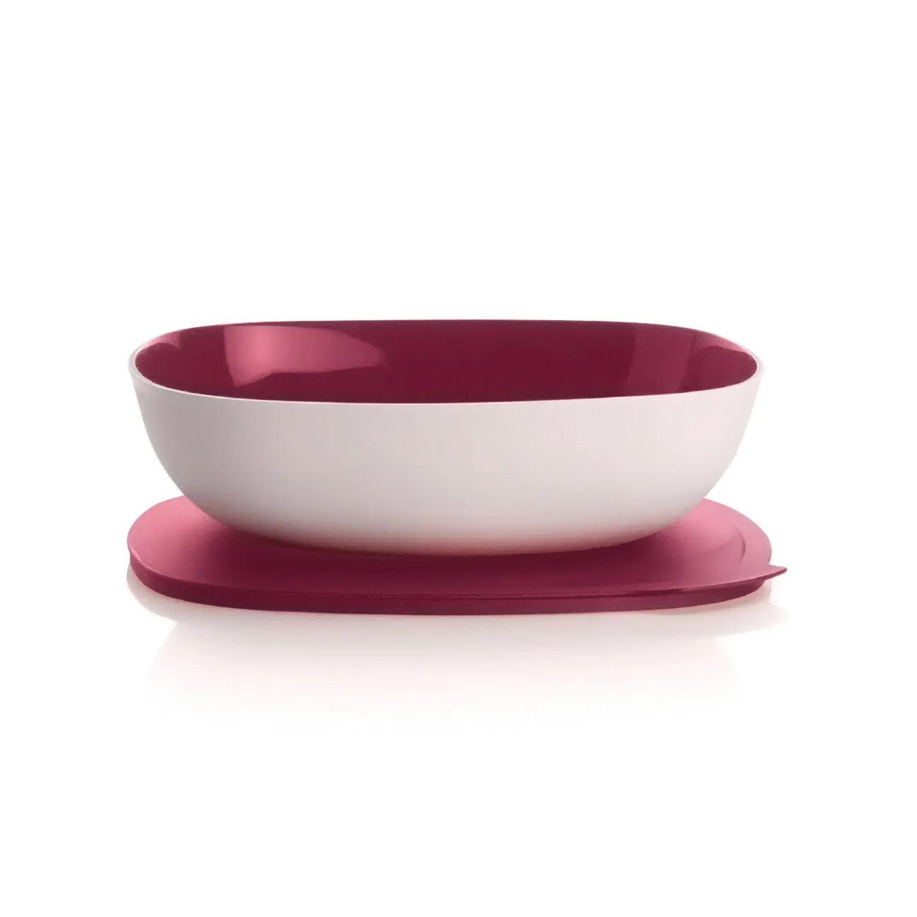 Allegra Schüssel 2,5 Liter von der Marke Tupperware / in der Farbe Rot / Servierschale mit Deckel / Ideal für Buffets, Picknick und Unterwegs / Luftdichtschließend / Modular Stapelbar / Hier direkt online kaufen 