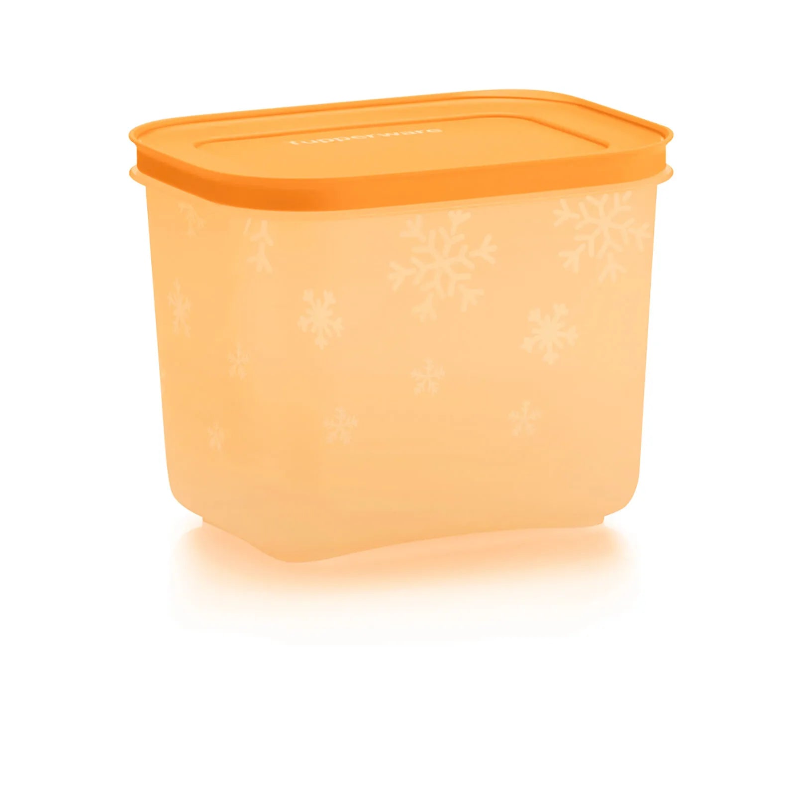 Eis Kristall 1,1L Hoch in der Farbe Orange von der Marke Tupperware / Gefrierbehälter / flexibles Material / Aromadicht und platzsparend / Modular stapelbar / Eiskristall Serie / Luft- und Wasserdicht / Hier direkt online kaufen