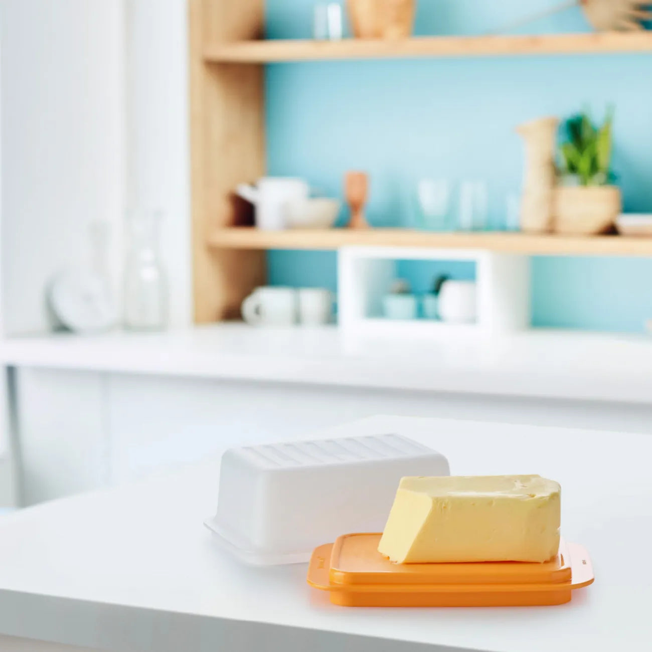 Butterdose von der Marke Tupperware / in der Farbe Orange / Ideal zum Servieren / Hier direkt online kaufen