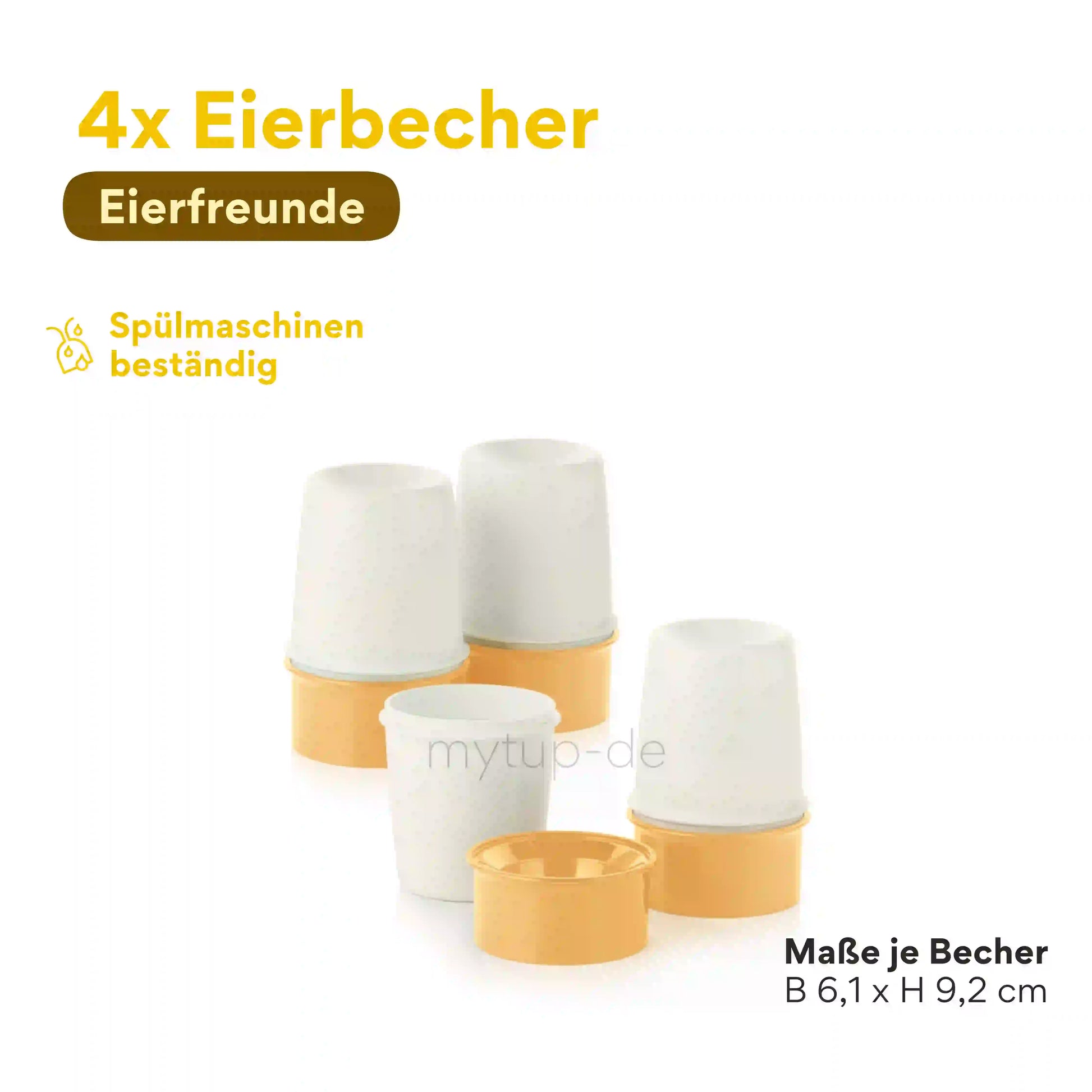 Eierbecher Set von der Marke Tupperware / 4 Eierbecher / in fröhlichen Farben passend zu jedem Frühstücks oder Mittags Tisch / warmhaltender Eierbecher / Hier direkt online kaufen