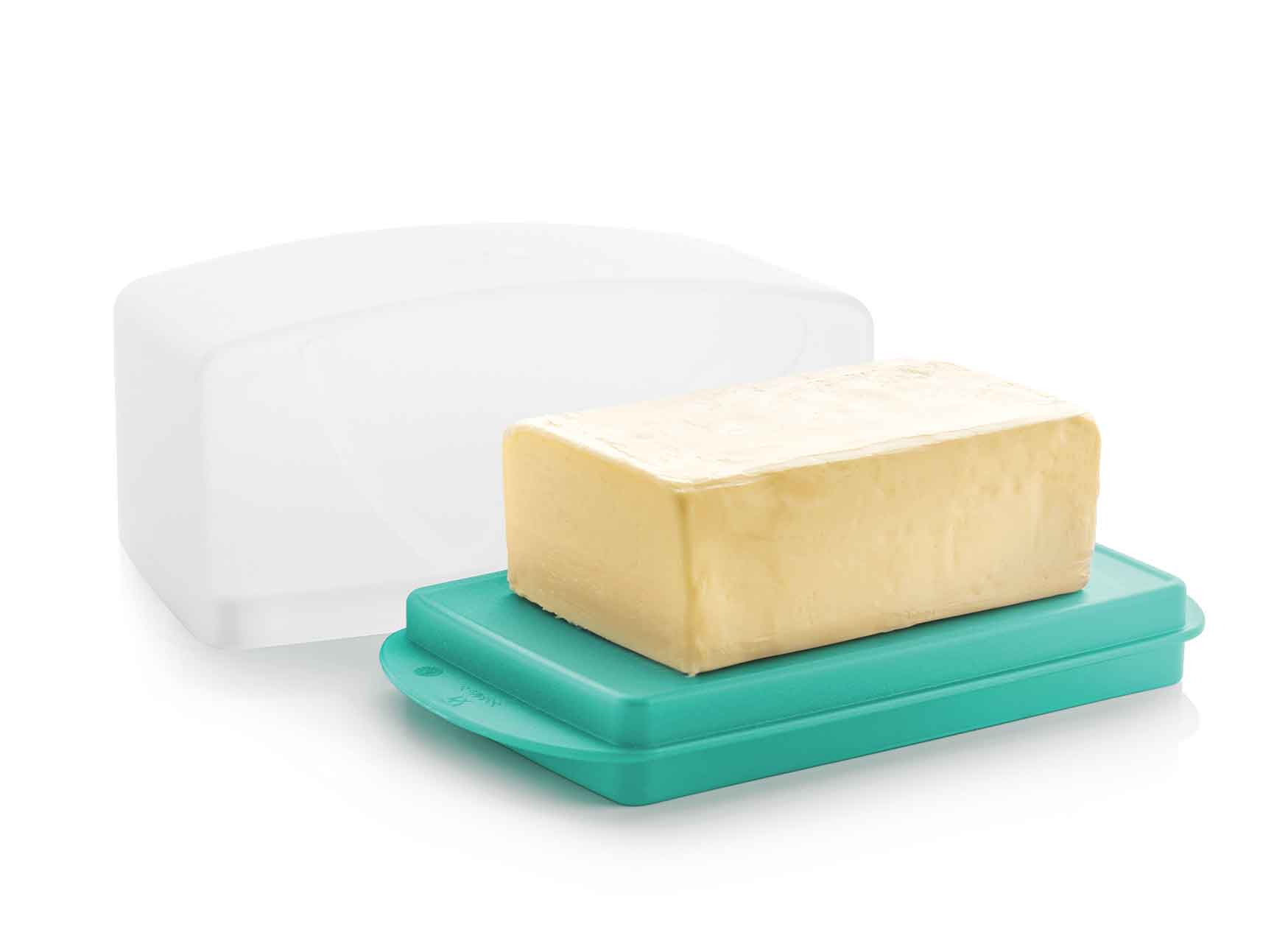 Junge Welle Butterdose von der Marke Tupperware / in der Farbe Grün / ideal zum Frischhalten von Butter oder einem kleinen Stück Käse / Elegant und Praktisch / Hier direkt online kaufen