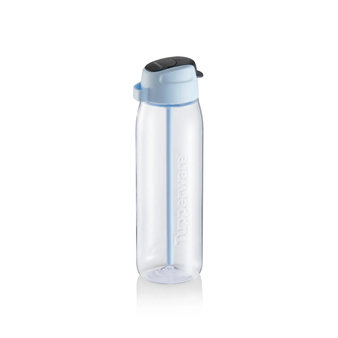 Premium EcoEasy mit Trinkhalm 750ml von der Marke Tupperware / Flasche mit Trinkhalm / Wiederverwendbare Flasche für Unterwegs / Farbe Transparent-Blau / Hier direkt online kaufen