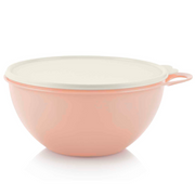 Maximilian 4,5l Rührschüssel von der Marke Tupperware / in der Farbe Peach / mit Luft & Wasserdichtem Deckel / auch Aufbewahrungs- und Servierschüssel / mit Praktischem Griff / Deckel in der Farbe Weiß / Hier direkt online kaufen