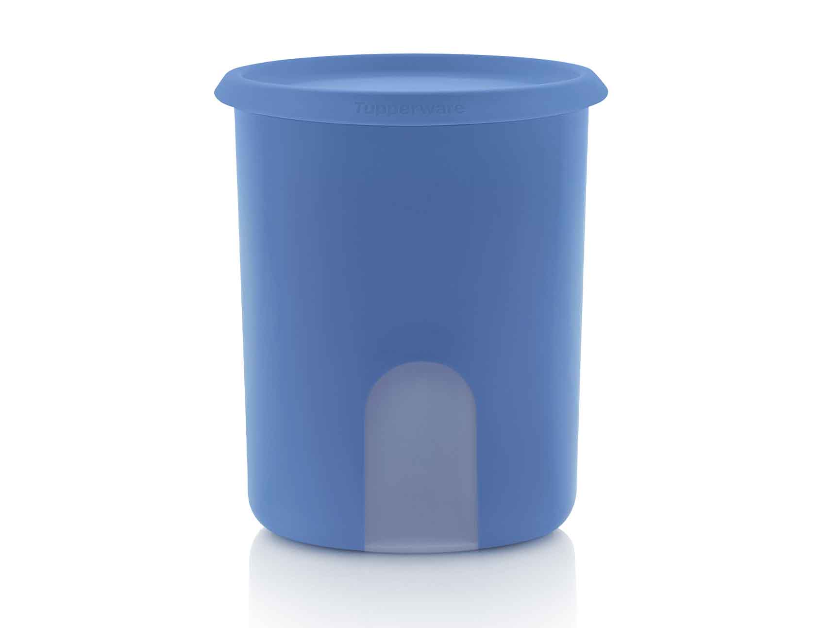 Großer Durchblick 2L One Touch von der Marke Tupperware / in der Farbe Blau / Vorratsbehälter / Modular Stapelbar / Hier direkt online kaufen