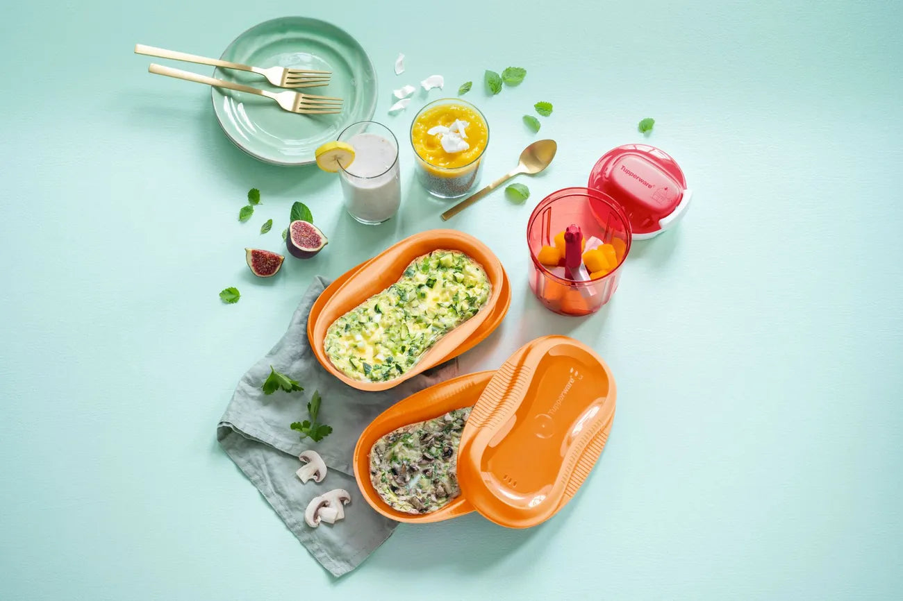 Mikro Meister von der Marke Tupperware / in der Farbe Orange / Ideal geeignet zum zubereiten und erwärmen von schnellen Gerichten / für die Mikrowelle / Mikrowellenbehälter / Hier direkt online kaufen