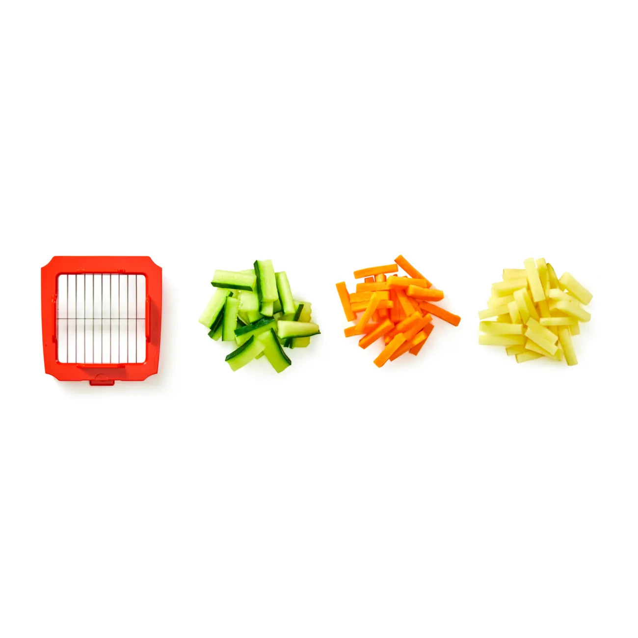 Super Dicer von der Marke Tupperware / Küchenschneidegerät / Gemüseschneider / für Gemüse Stifte, Würfel, Scheiben oder Streifen / Stromloser Gemüseschneider / mit verschiedenen Schneide Einsätzen / Hier direkt online kaufen