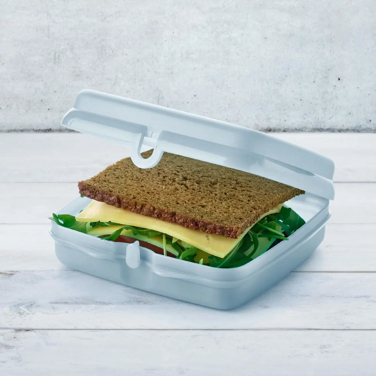 Eco+ Sandwichbox von der Marke Tupperware / in der Farbe Hellblau / Ideale große fürs Pausenbrot / Für Unterwegs / Lunchbehälter / Brotdose / Hier direkt online kaufen