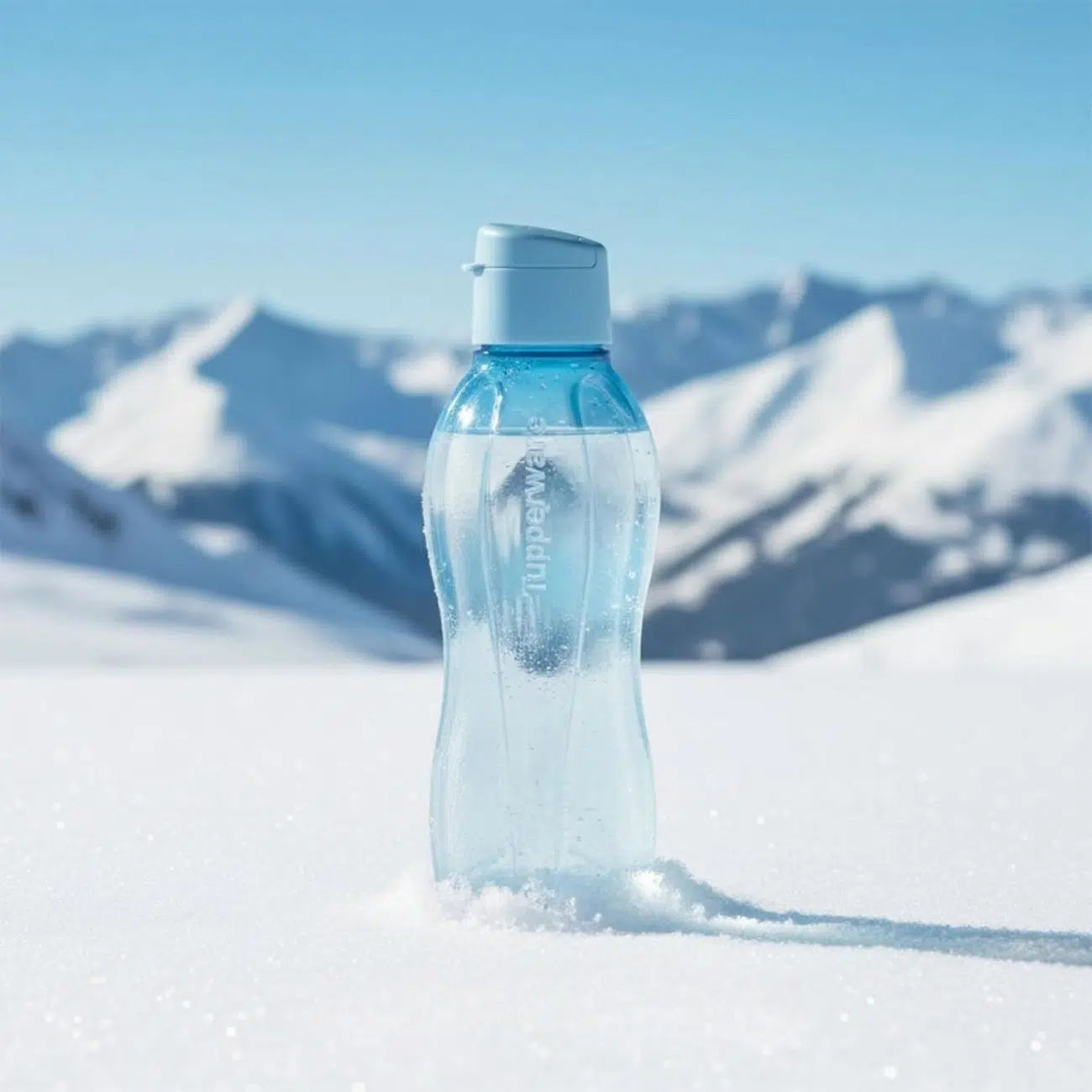 EcoEasy Trinkflasche 750ml von der Marke Tupperware / in der Farbe Hellblau / Wasserflasche / mit Klappdeckel / fest verschließbar / Hier direkt online kaufen