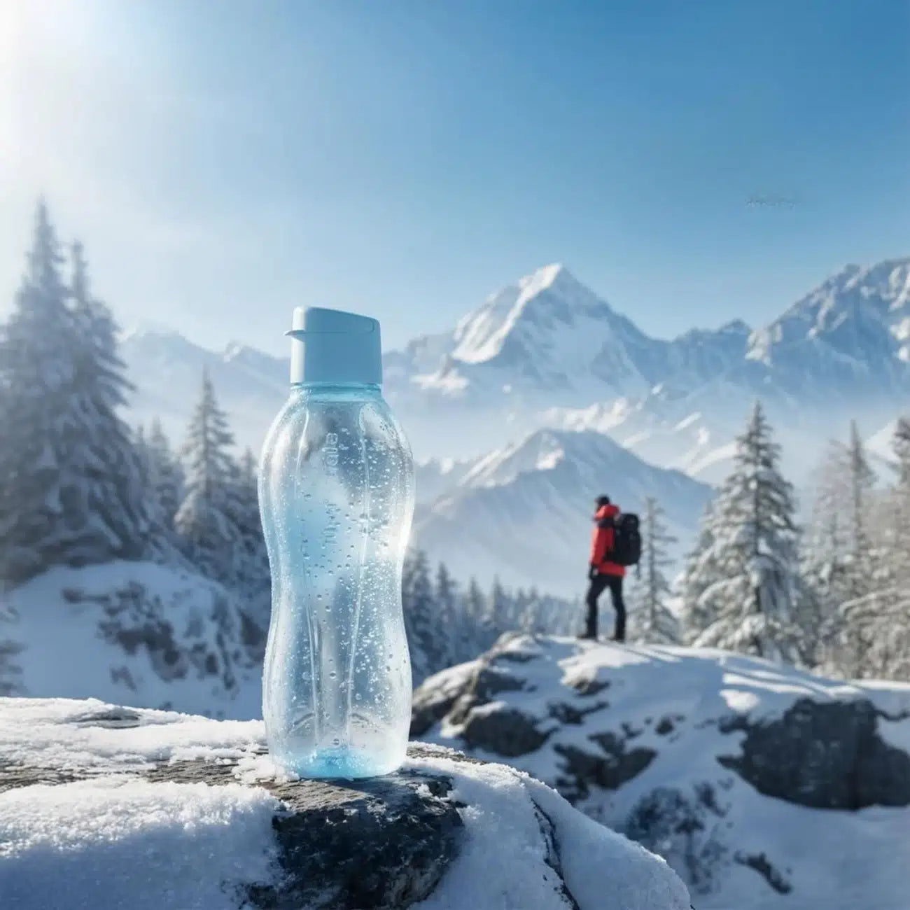 EcoEasy Trinkflasche 750ml von der Marke Tupperware / in der Farbe Hellblau / Wasserflasche / mit Klappdeckel / fest verschließbar / Hier direkt online kaufen