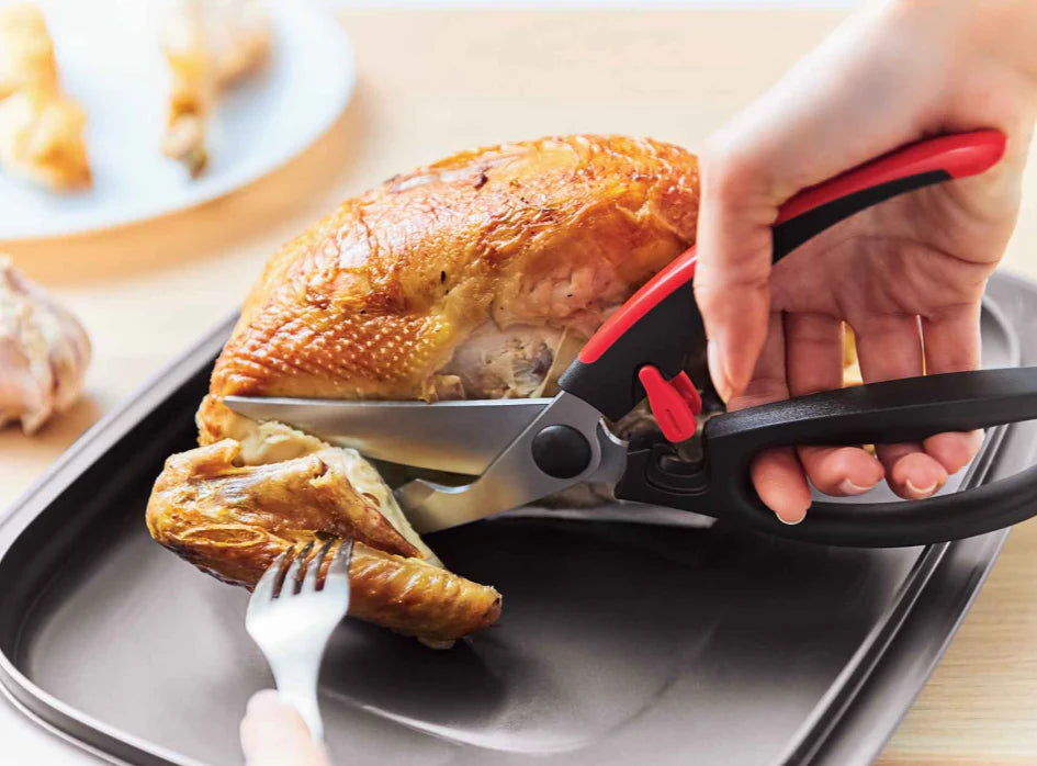 Geflügelschere Chickeria II von der Marke Tupperware / Küchenschere / für Rohes und gekochtes Fleisch ebenso wie für Haut, sehnen und kleine Knochen / ergonomische Griffe / Hier direkt online kaufen