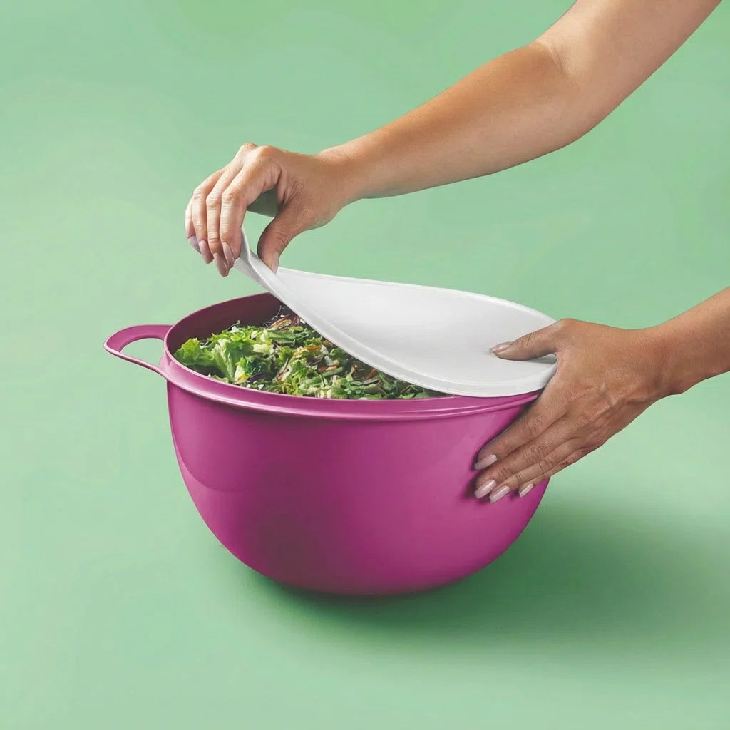 Maximilian 10 L Rührschüssel von der Marke Tupperware / in der Farbe Lila / Große Rührschüssel mit Luft & Wasserdicht schließendem Deckel / hier direkt online kaufen