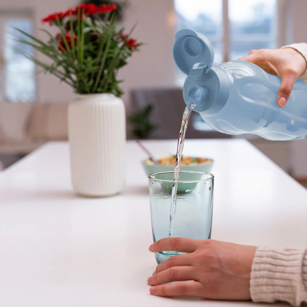 EcoEasy 1,5L Flasche von der Marke Tupperware / in der Farbe hellblau / Trinkflasche / Wasserflasche / Ideal für Unterwegs / Hier direkt online kaufen