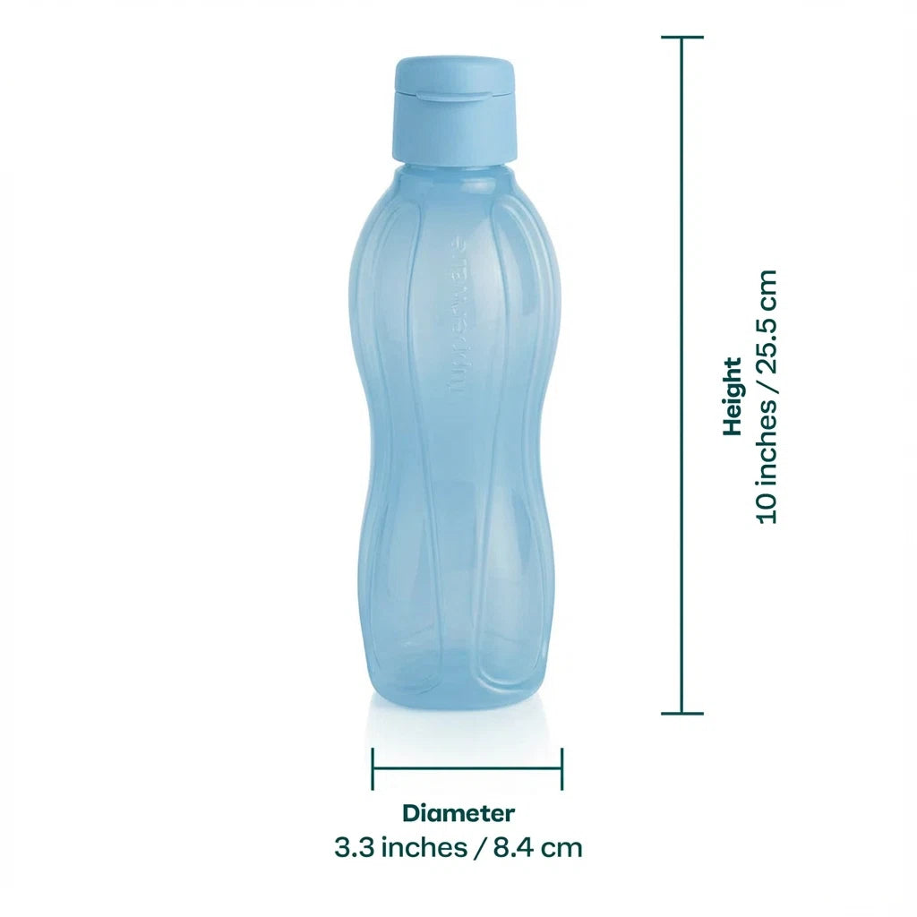 EcoEasy Trinkflasche 750ml von der Marke Tupperware / in der Farbe Hellblau / Wasserflasche / mit Klappdeckel / fest verschließbar / Hier direkt online kaufen