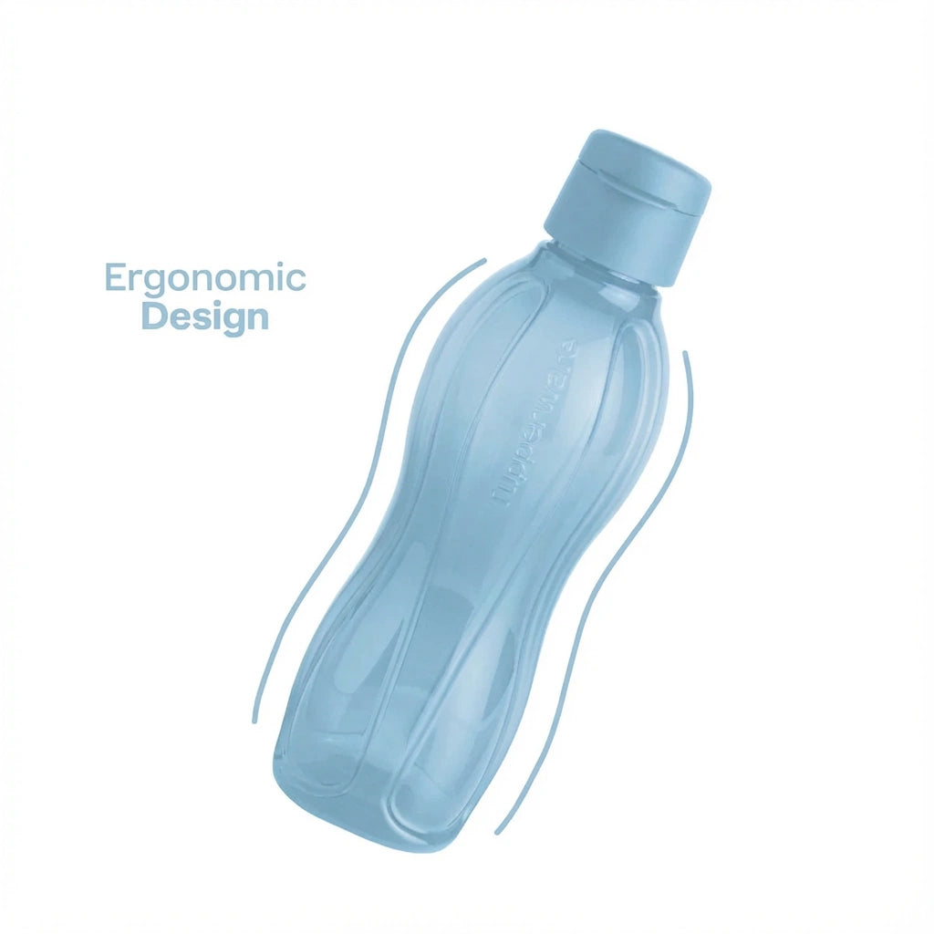 EcoEasy Trinkflasche 750ml von der Marke Tupperware / in der Farbe Hellblau / Wasserflasche / mit Klappdeckel / fest verschließbar / Hier direkt online kaufen
