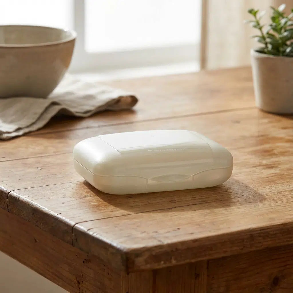 Kleine Snack Box Nimm mich mit von der Marke Tupperware / in der Farbe Weiß / Brot & Lunchdose / Ideal für Unterwegs / Hier direkt online kaufen