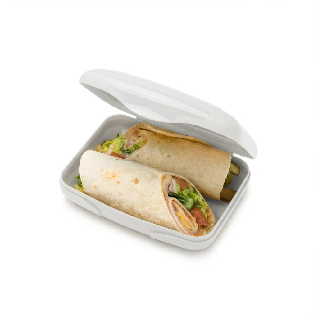 Kleine Snack Box Nimm mich mit von der Marke Tupperware / in der Farbe Weiß / Brot & Lunchdose / Ideal für Unterwegs / Hier direkt online kaufen