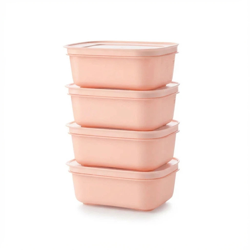 Eiskristall Gefrierbehälter Set 4-teilig von der Marke Tupperware / in der Farbe Rosa / Gefrierbehälter / Gefrierbeutel / Modular Stapelbar / Luft & Wasserdicht schließbar / Hier direkt online kaufen