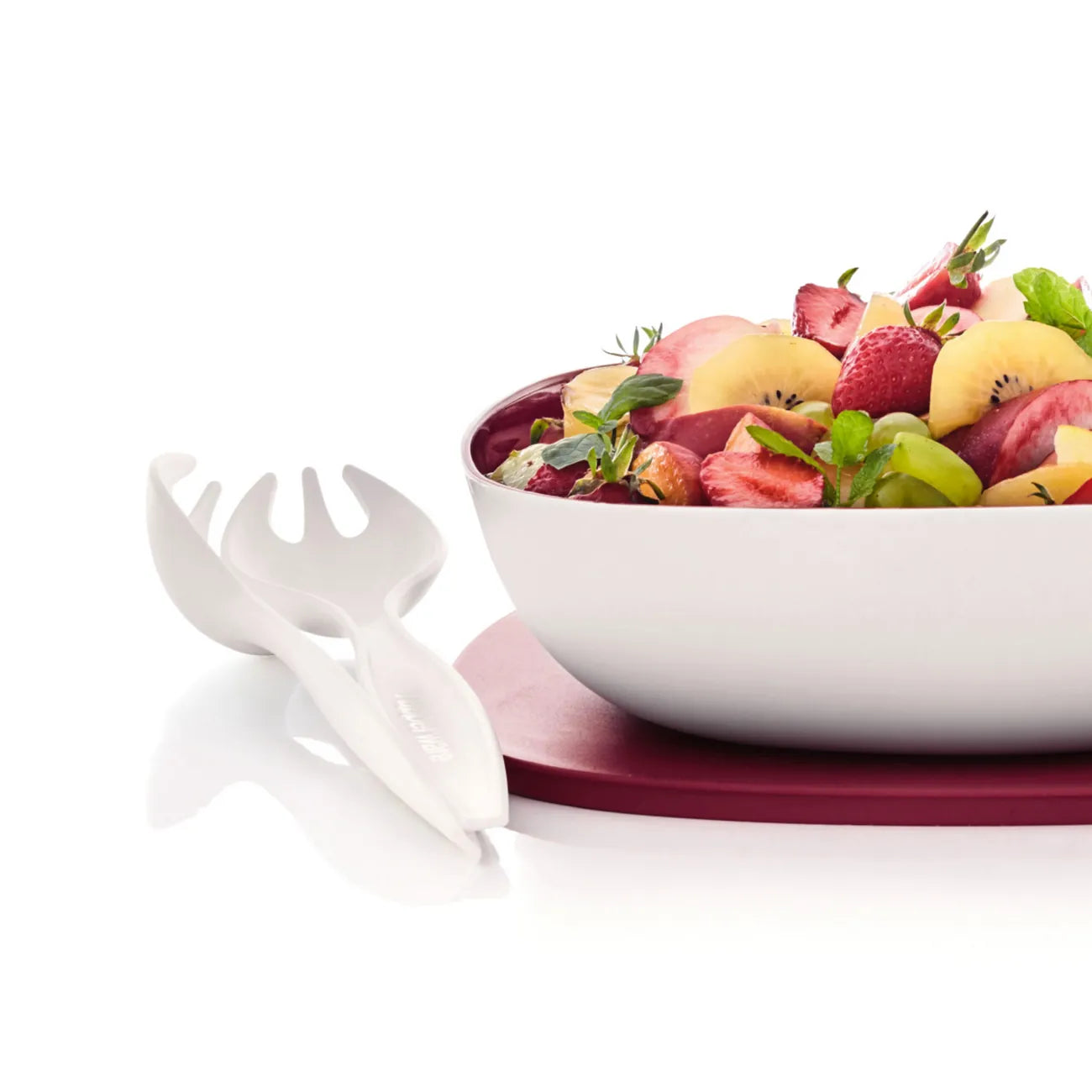 Allegra Salatbesteck von der Marke Tupperware / in der Farbe Weiß / Ideal zum Servieren von Salaten, Gemüse oder Desserts / Servierbesteck / Hier direkt online kaufen