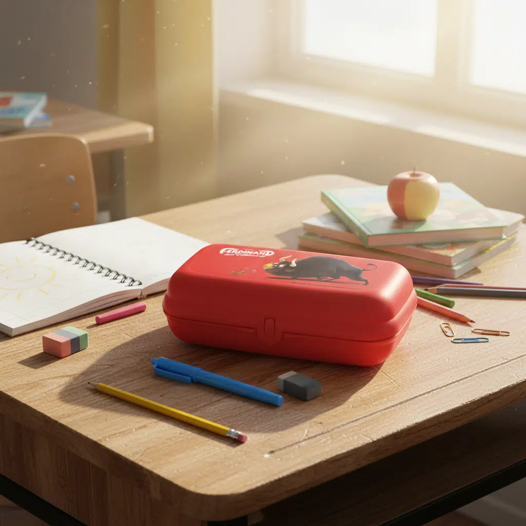 Oyster Maxi Twin Ferdinand von der Marke Tupperware / in der Farbe Rot / die passende Dose zum Film: Ferdinand geht stierisch ab / Brotdose / Pausenbox / Lunchbox / Hier direkt online kaufen