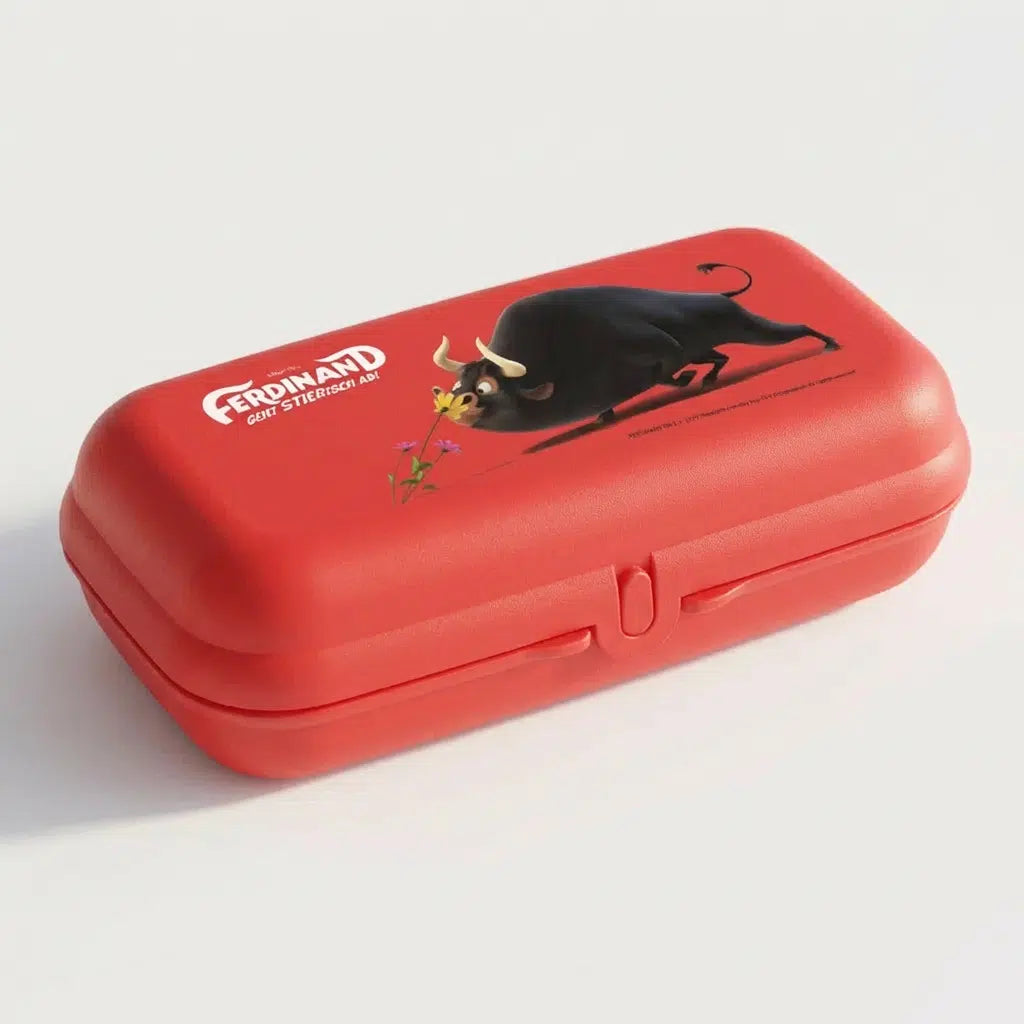 Oyster Maxi Twin Ferdinand von der Marke Tupperware / in der Farbe Rot / die passende Dose zum Film: Ferdinand geht stierisch ab / Brotdose / Pausenbox / Lunchbox / Hier direkt online kaufen