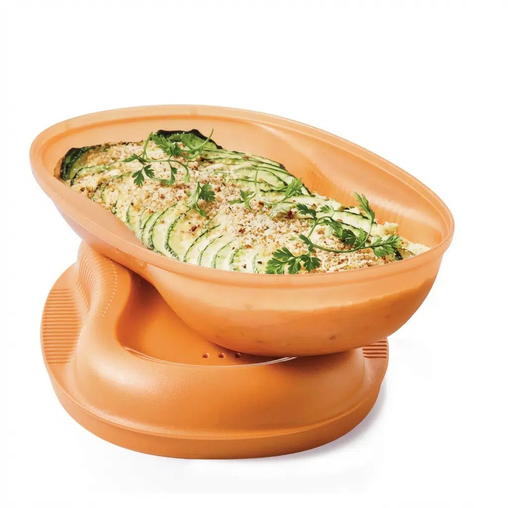 Mikro Meister von der Marke Tupperware / in der Farbe Orange / Ideal geeignet zum zubereiten und erwärmen von schnellen Gerichten / für die Mikrowelle / Mikrowellenbehälter / Hier direkt online kaufen