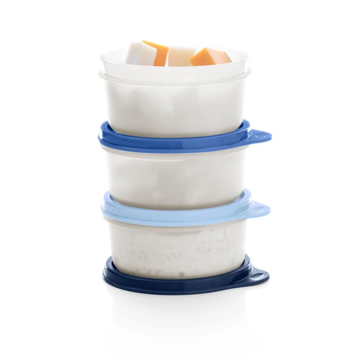 Drei Julchen Frische Behälter von der Marke Tupperware / drei 200ml Frische Behälter / Fröhlich und Kindgerecht / Platzsparend verstaubar / mit dichtschließendem Luft & Wasserdichtem Deckel / Vorratsbehälter / Aufbewahrungsbehälter / Hier direkt online kaufen