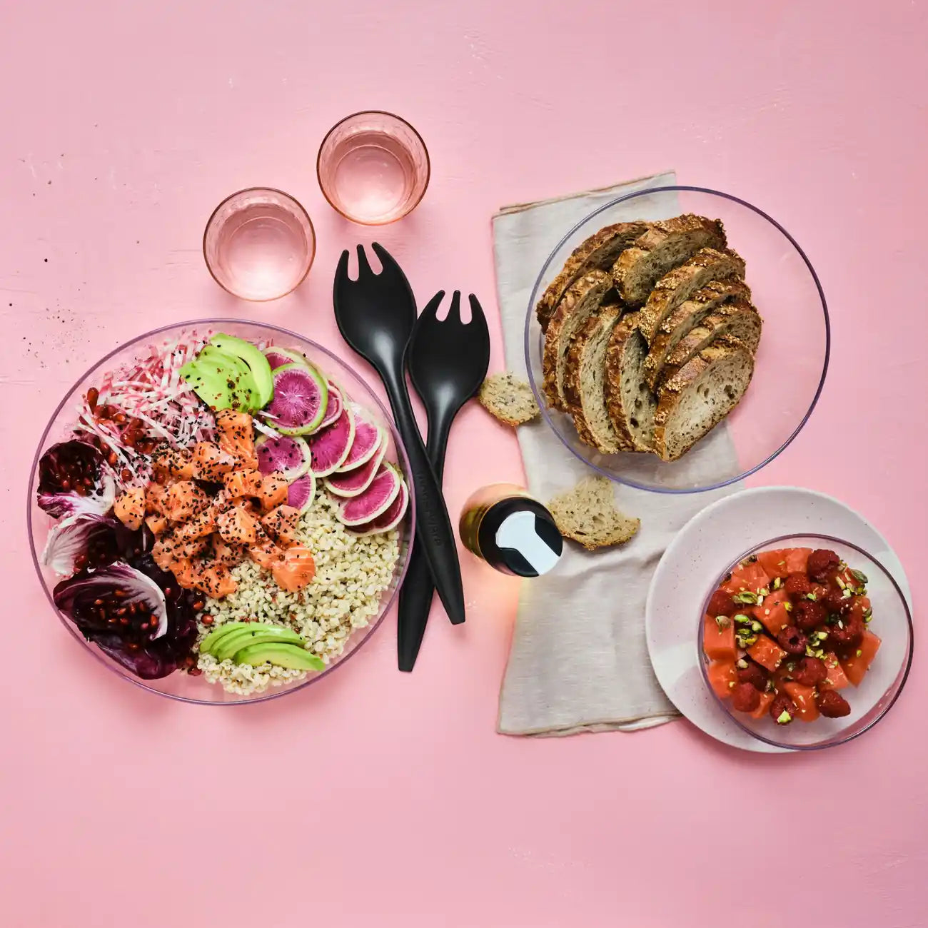 Allegra Salatbesteck merlot C155 von der Marke Tupperware / Elegantes Salatbesteck / zum Servieren / modernes Design / Hier direkt online kaufen