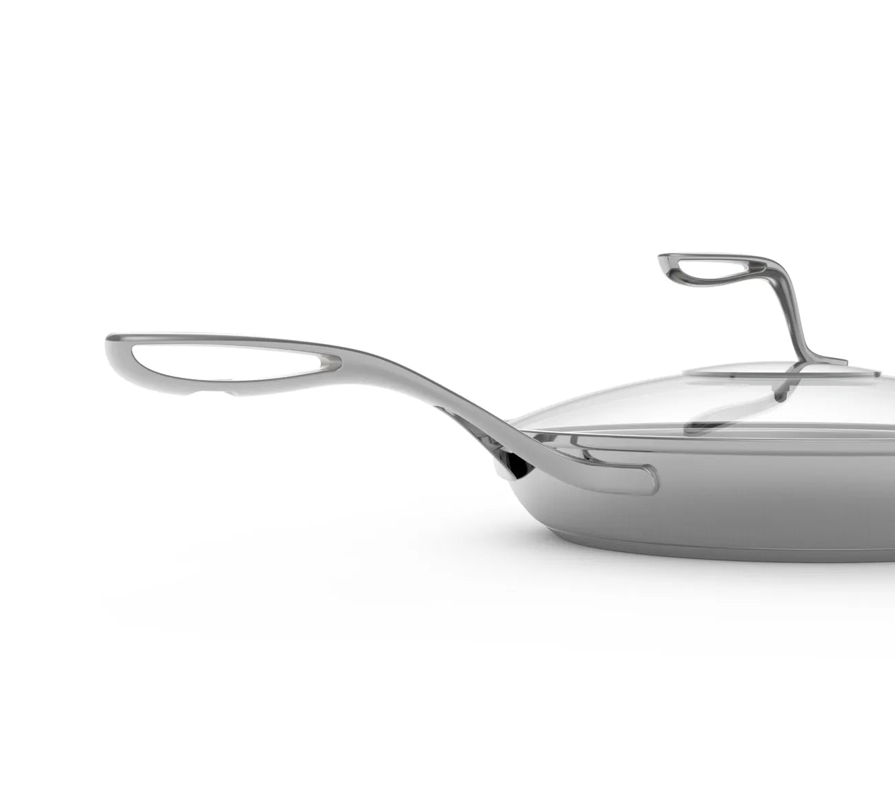 Mastro Edelstahlpfanne 28cm mit Deckel von der Marke Tupperware / Bratpfanne / Stielpfanne / geeignet für Induktion, Gas, Elektro und den Backofen / Hier direkt online kaufen 