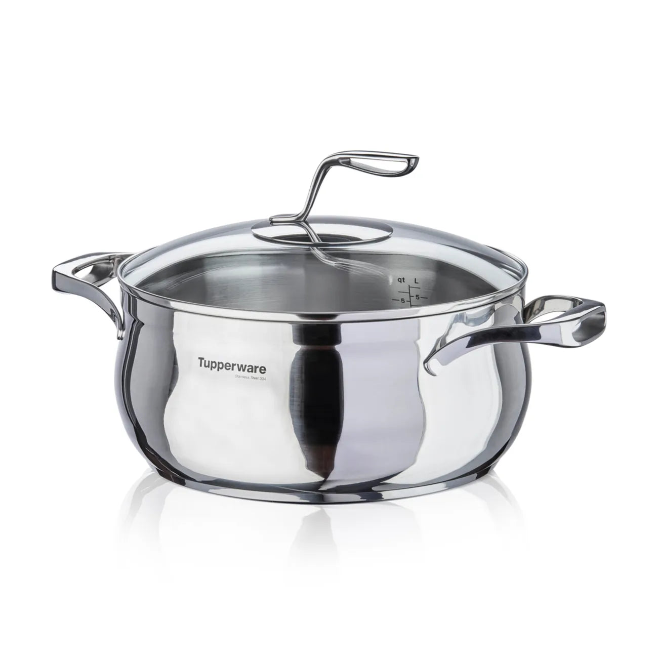 Mastro Edelstahl Kochtopf 7,5 L mit Glasdeckel von der Marke Tupperware / Edelstahl Topf / Kochtopf für Induktion, Gas, Ceran und den Backofen / Hier direkt online kaufen