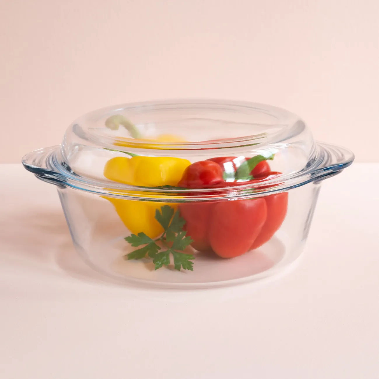 PremiaGlass Kasserolle rund 2,1L von der Marke Tupperware / zum Backen, Braten, Dünsten, Überbacken oder Servieren / Glas Auflaufform / hier direkt online kaufen