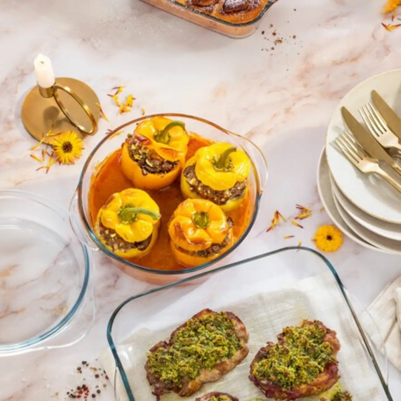 PremiaGlass Kasserolle rund 2,1L von der Marke Tupperware / zum Backen, Braten, Dünsten, Überbacken oder Servieren / Glas Auflaufform / hier direkt online kaufen