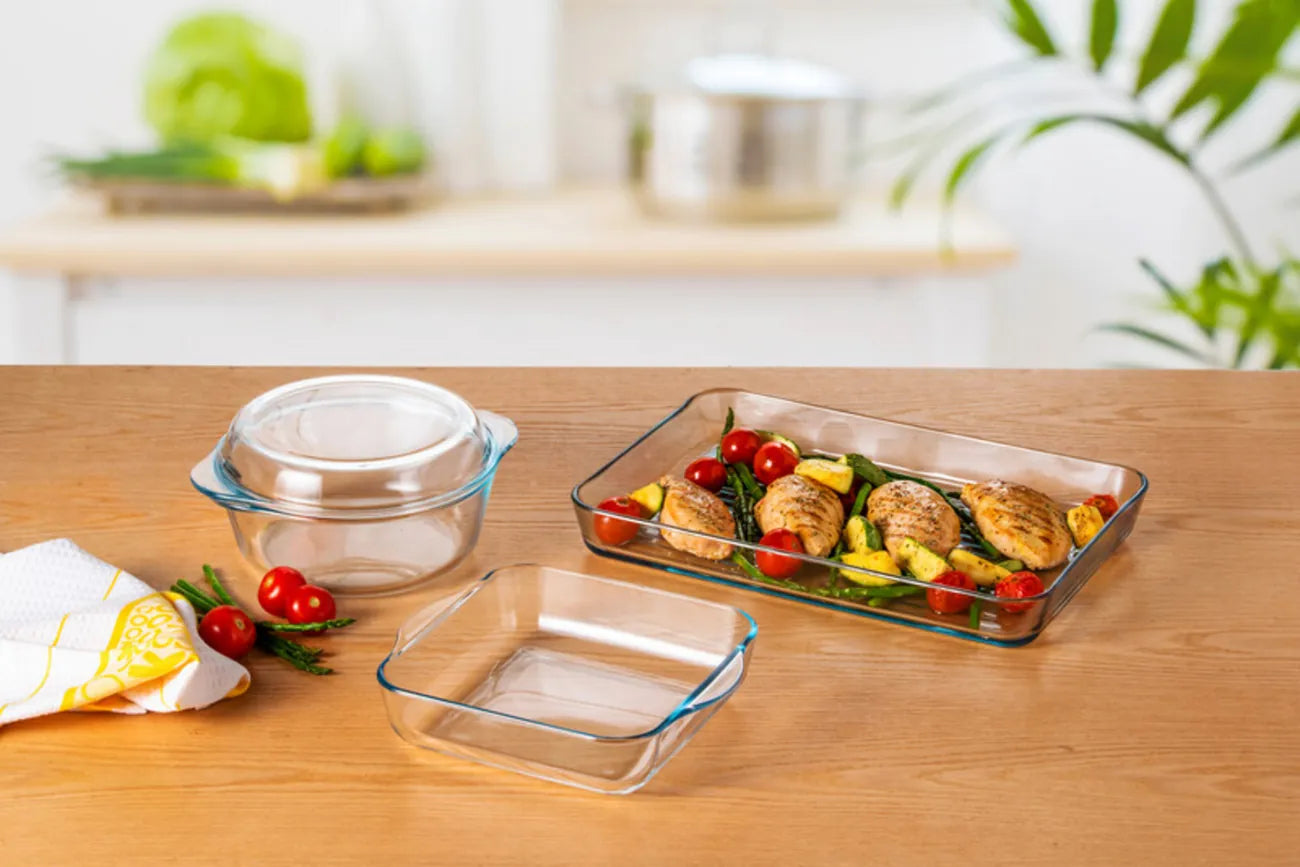 PremiaGlass Grillform 3,2 L von der Marke Tupperware / Glass Grillform / von -40° bis +300° / zum grillen, backen oder Überbacken / Ideal zum Transportieren / Hier direkt online kaufen