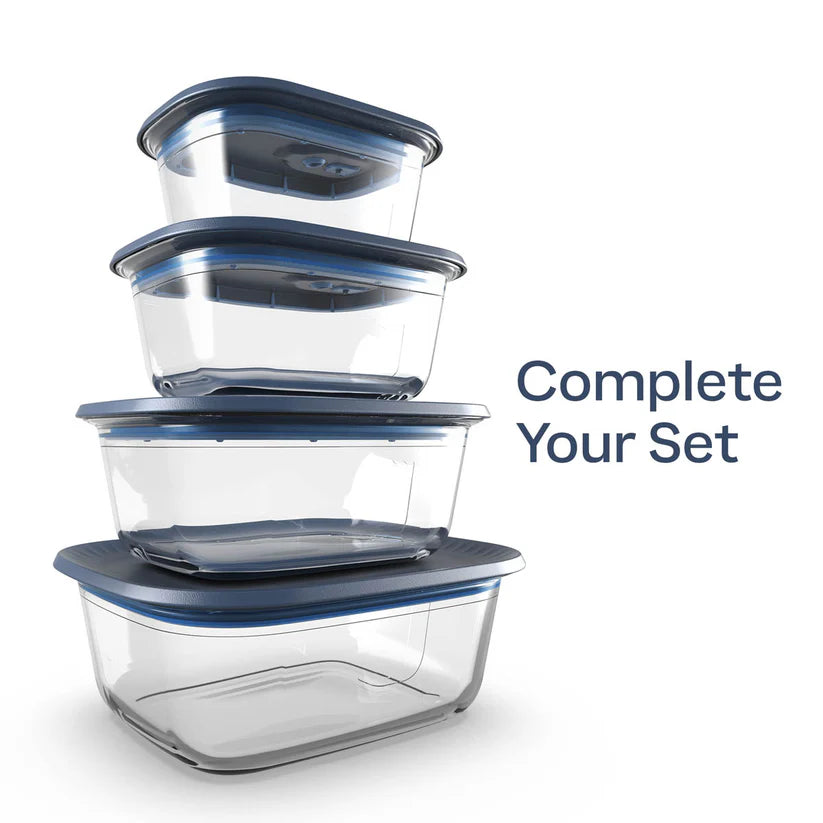 Voila Rechteckig 1,5 Liter von der Marke Tupperware / Glasbehälter /  für die Mikrowelle und Ofen / Ideal für Meal Prep / stapelbar / mit dichtschließendem Deckel