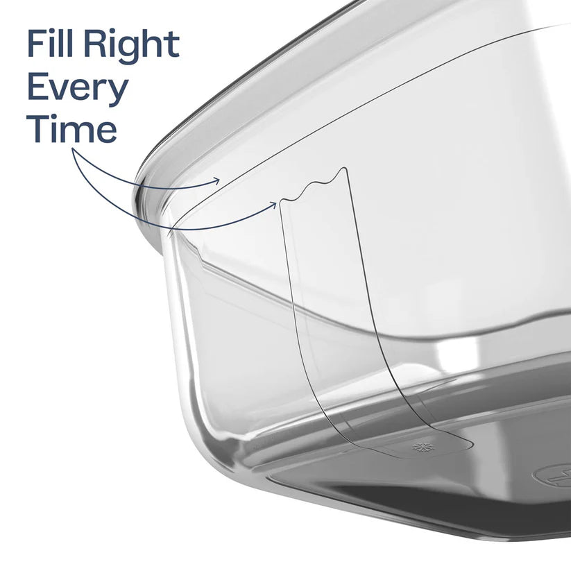 Voila Rechteckig 400ml von der Marke Tupperware / Glasbehälter /  für die Mikrowelle und Ofen / Ideal für Meal Prep / stapelbar / mit dichtschließendem Deckel