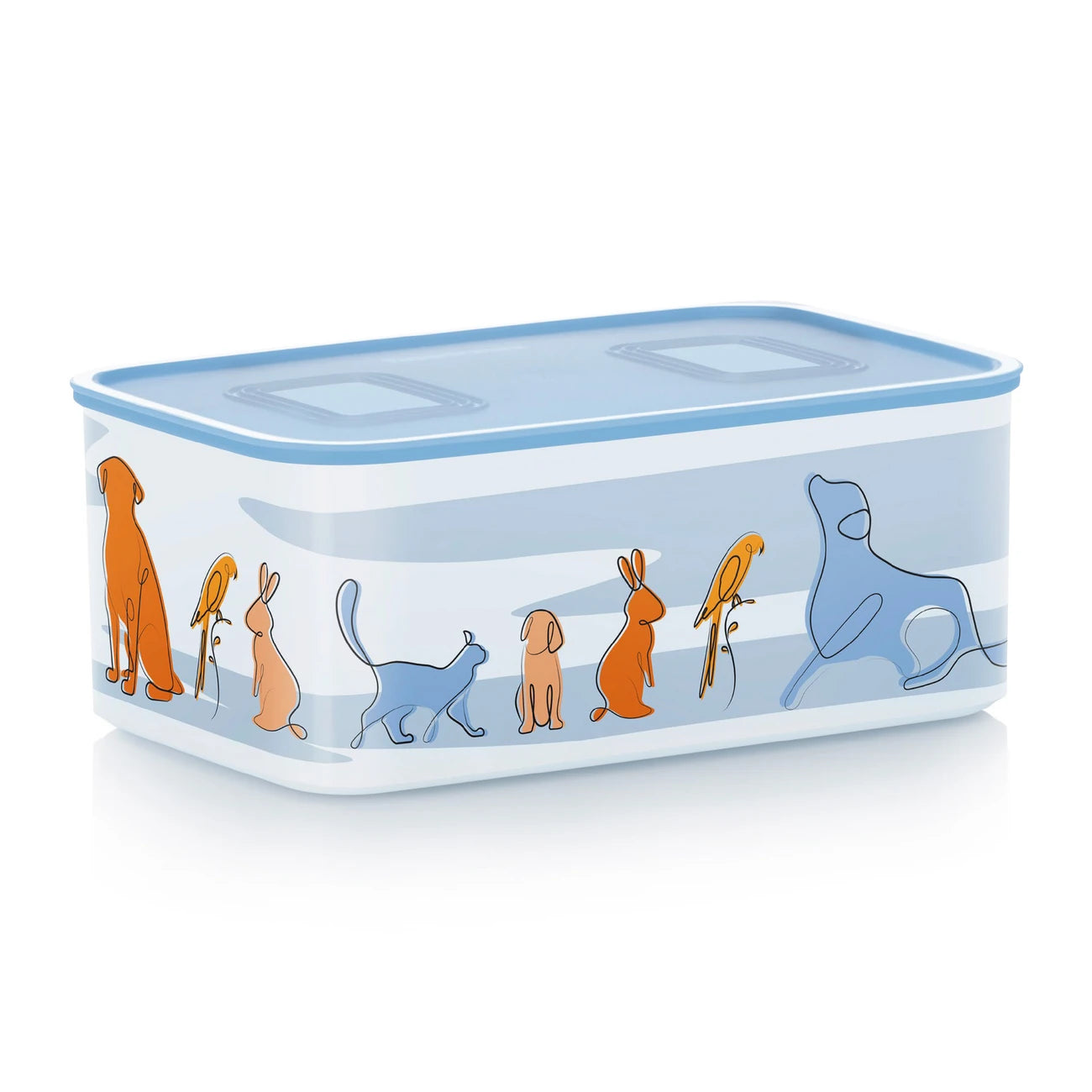 Baseline 2,9 Liter Quadro pets von der Marke Tupperware / Vorratsdose / Aufbewahrungsbehälter mit Tier Motiv / Rechteckiger Behälter / Stapelbar / Luft und Wasserdicht schließend / hier direkt online kaufen