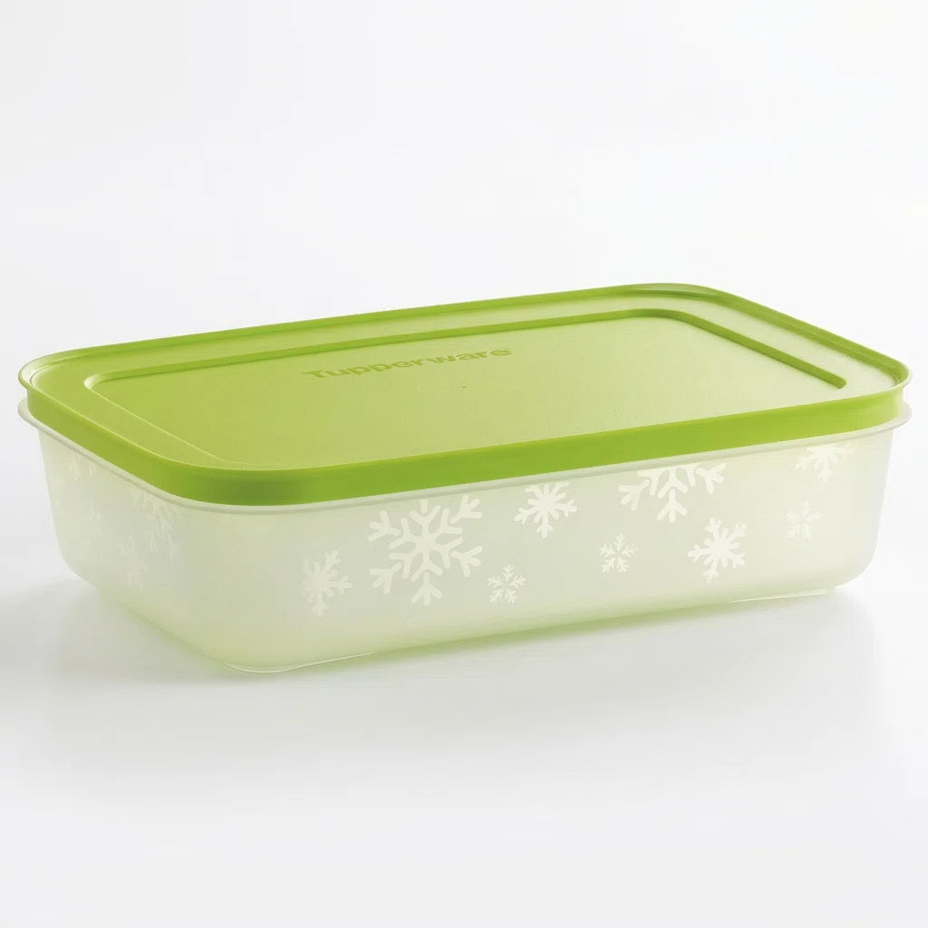 Gefrierbehälter 1 Liter flach Eis-Kristall von der Marke Tupperware / Behälter zum Einfrieren / Farbe grün / Ideal zum Portionieren / Reste sicher Einfrieren / Hier direkt online kaufen 